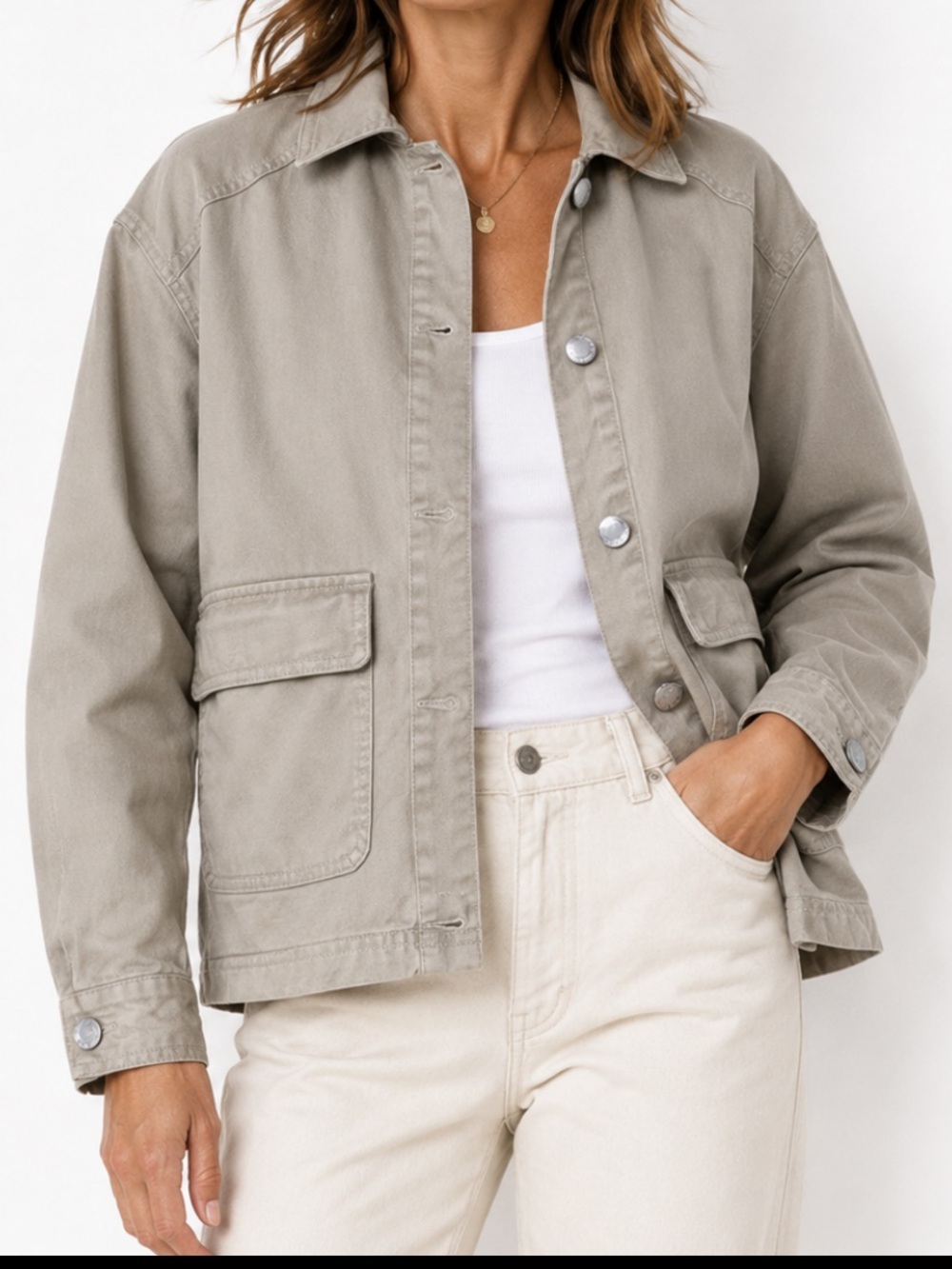 H&M Button Front Barn Jacket
